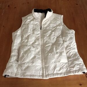 Women's White Quilted Vest